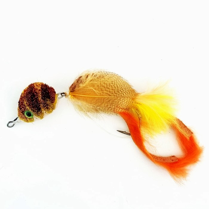 Duckling Duck Zonker top water surface fly weedguard and jointed